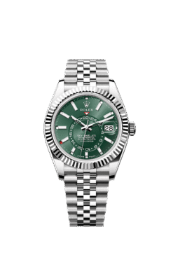ROLEX SKY DWELLER OYSTER PERPETUAL 42MM STEEL WATCH