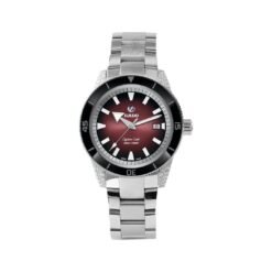 RADO CAPTAIN COOK RED DIAL METAL WRIST WATCH