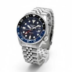 Seiko 5 GMT Stainless steel Blue black Watch